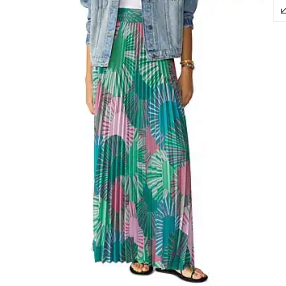 Ba&Sh Noe Micro Pleat Maxi Skirt